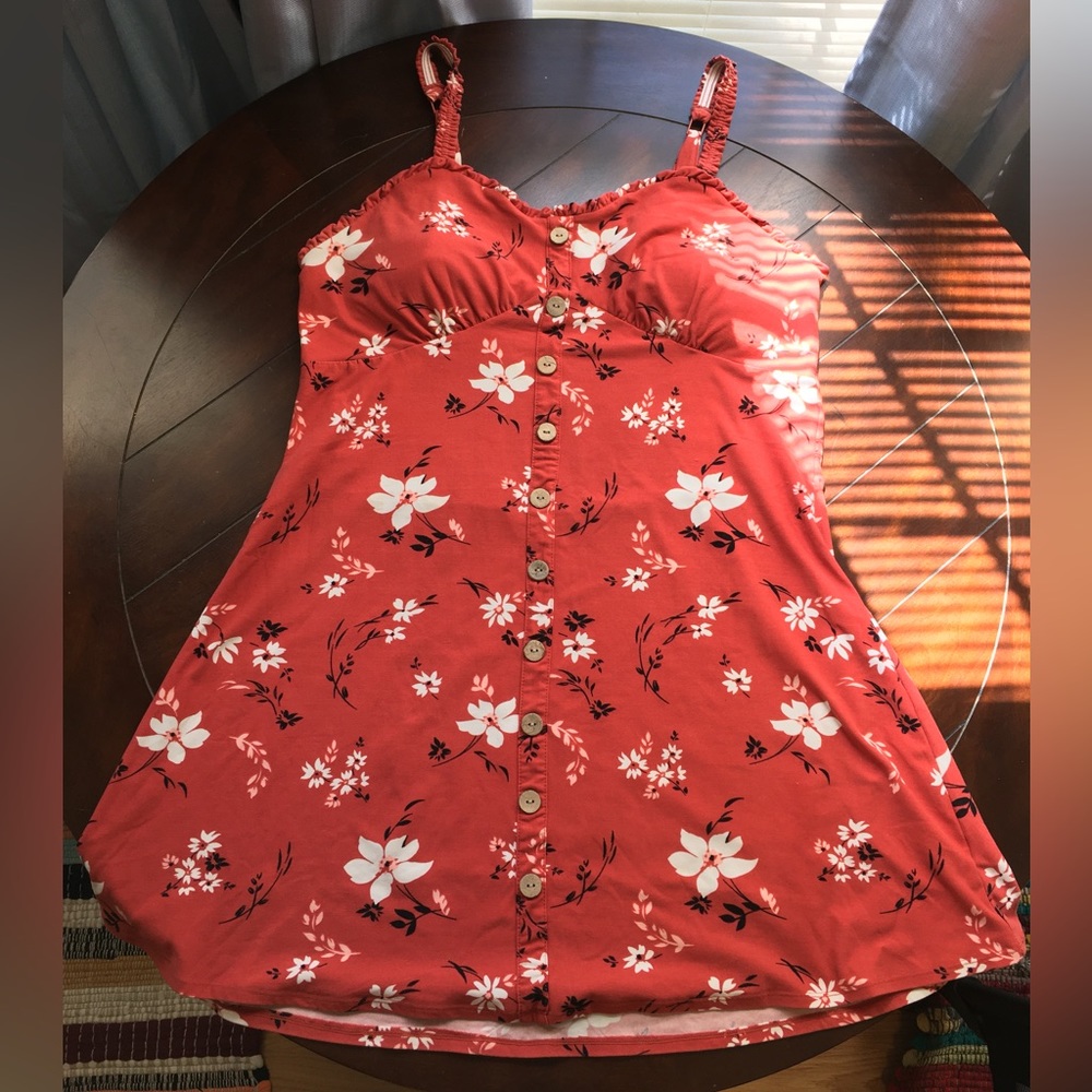 No Boundaries Burnt Sienna Floral Print Midi Dress